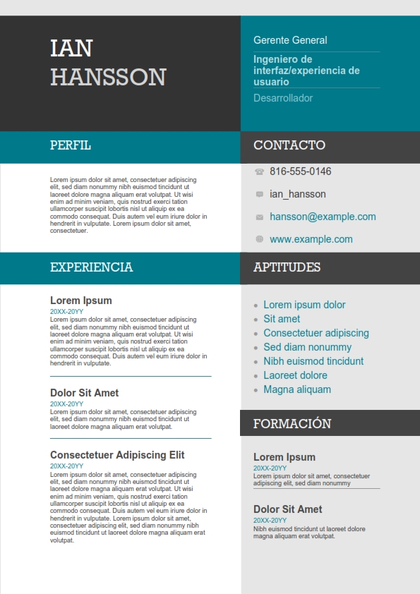 CV Ejecutivo